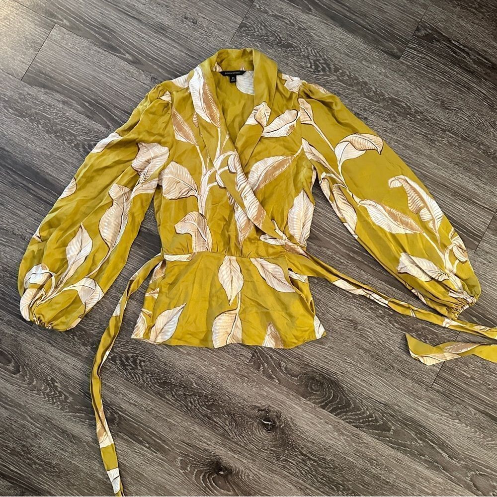 Banana Republic Long Sleeve Wrap Blouse
